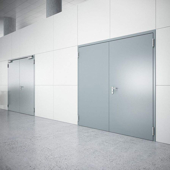 Steel flat door